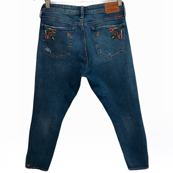 Lucky Brand Vintage Ava Embroidered Distressed Jeans - 4/27 - Picture 5 of 16